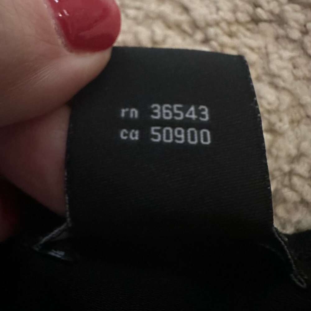 Calvin Klein Top Women’s Large Black And White Dot Print Color Block Pocket - Picture 9 of 13